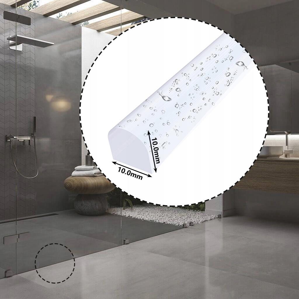 Próg Akrylowy samoprzylepny prysznic 10x10 110cm Kod producenta 52/0