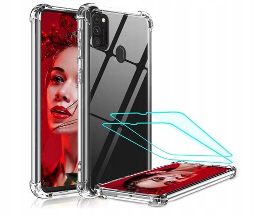 

Etui Bezbarwne Samsung Galaxy M30s/M21 +2 Szkła