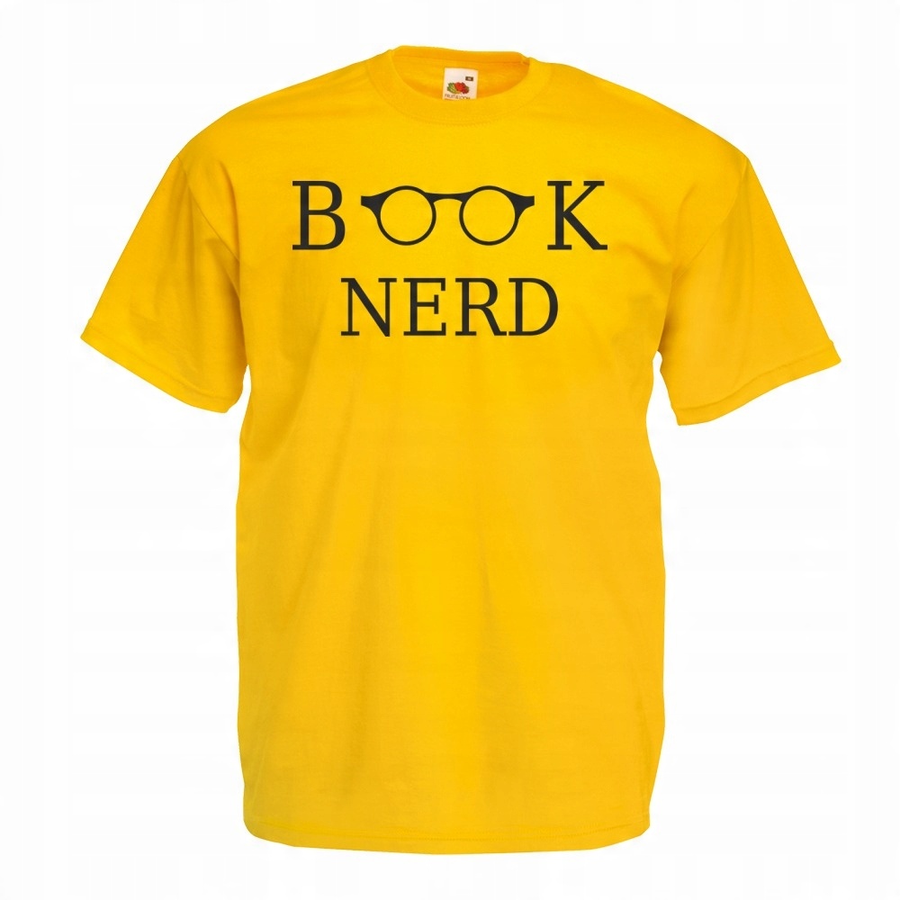 

Koszulka book nerd książkoholik S żółta