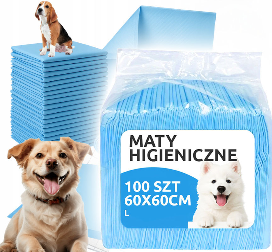 Levně Podložky Hygienické Pro Psy K Výcviku Čistotnosti Savé 60x60cm 100 Ks