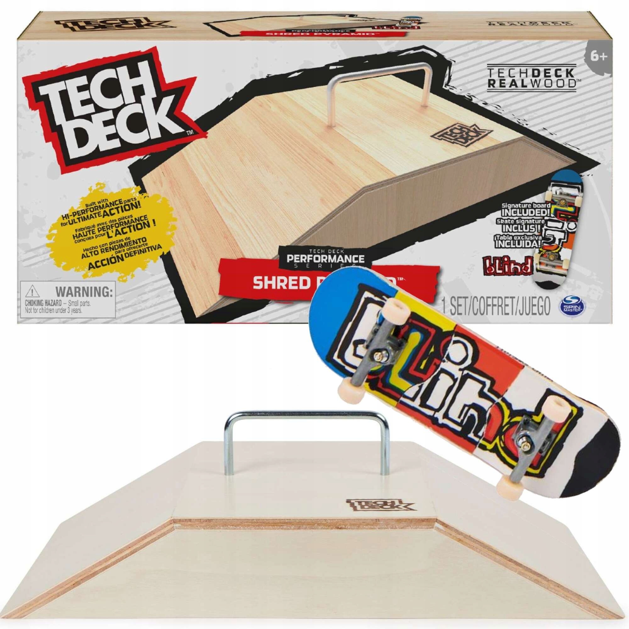 Fingerboardová Rampa Dřevěná Shred Pyramida Skateboard Tech Deck