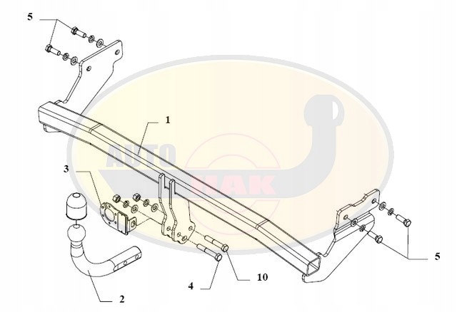 Hak holowniczy odkręcany KIA PICANTO 2004-2011 T46 Producent Auto-hak