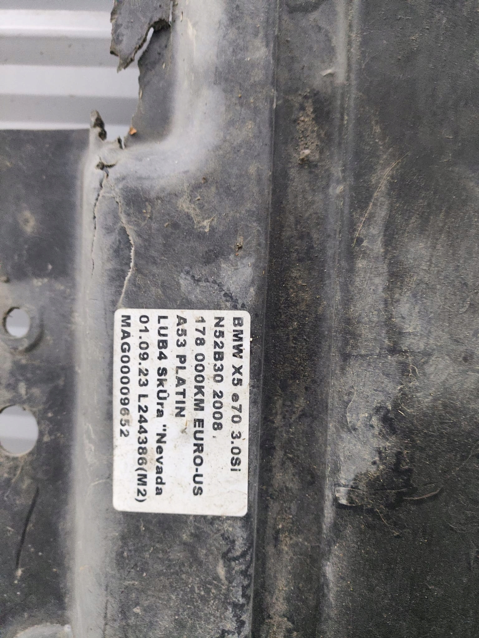 BMW X5 E70 X6 E71 cover chassis right 51757178548 7178548