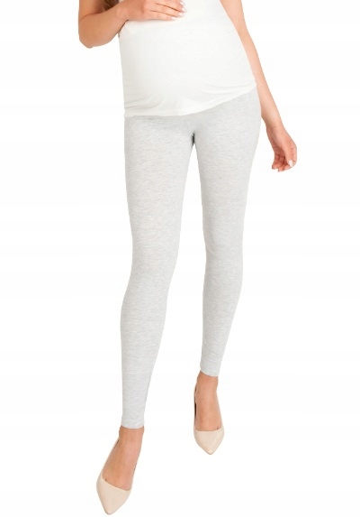 GETRY CIĄŻOWE DAMSKIE SZARE LEGGINSY BAWEŁNIANE LEGINSY WYSOKI STAN S Rozmiar S