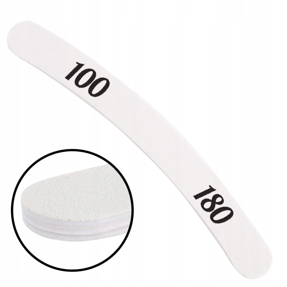

Pilnik do paznokci manicure Banan 100 180 biały