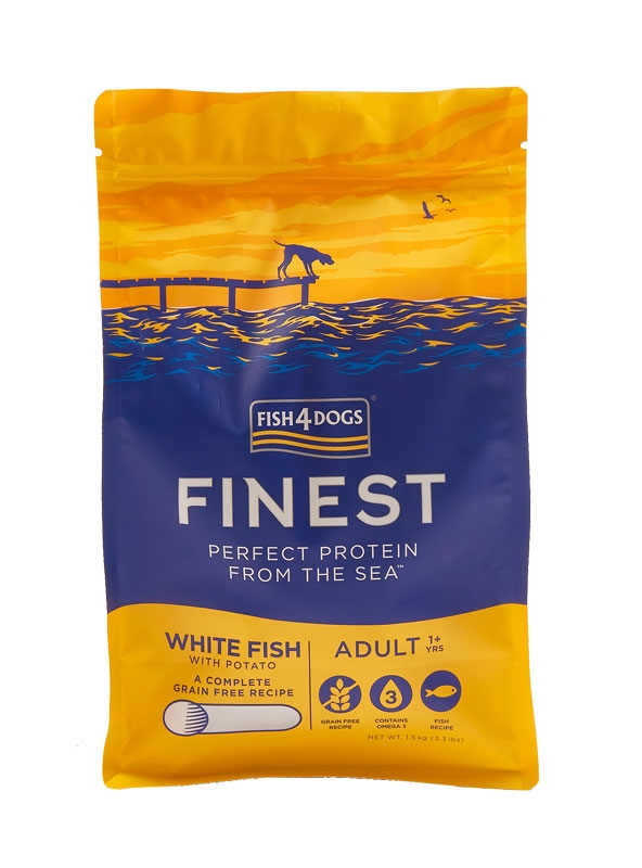 Suché krmivo Fish4Dogs Finest Ocean s bílou rybou pro dospělé psy (s) 6 kg