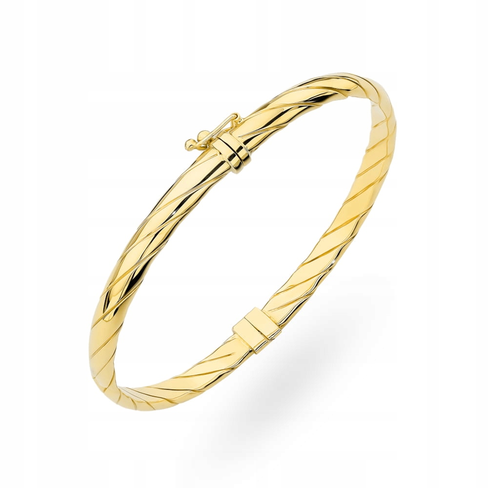 Zlatý náramek 585 Pevný napříč 5.17g Srolovatelný jako dárek