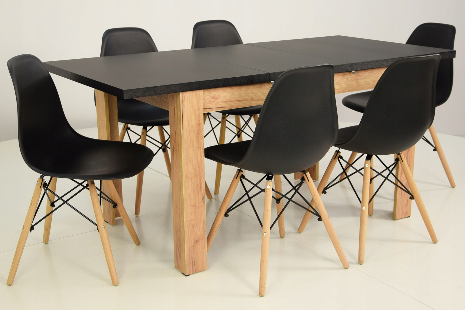 Skandynawski zestaw stół 80x120/160 plus 6 krzeseł Kod producenta SL + C-2