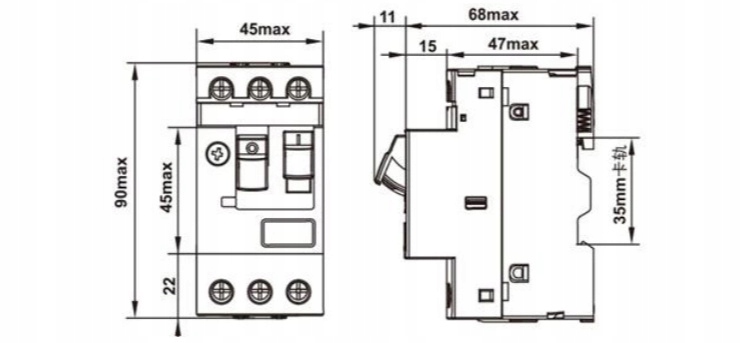 VCX Wyłącznik Silnikowy na Szynę 13-18A 3-FAZOWY Stan opakowania oryginalne
