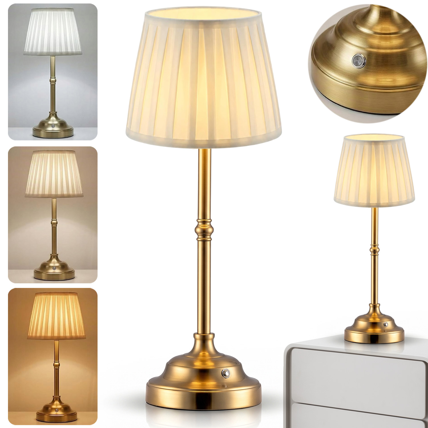 Noční Lampa Stolní Moderní Bezdrátová Dotyková Led Lampa