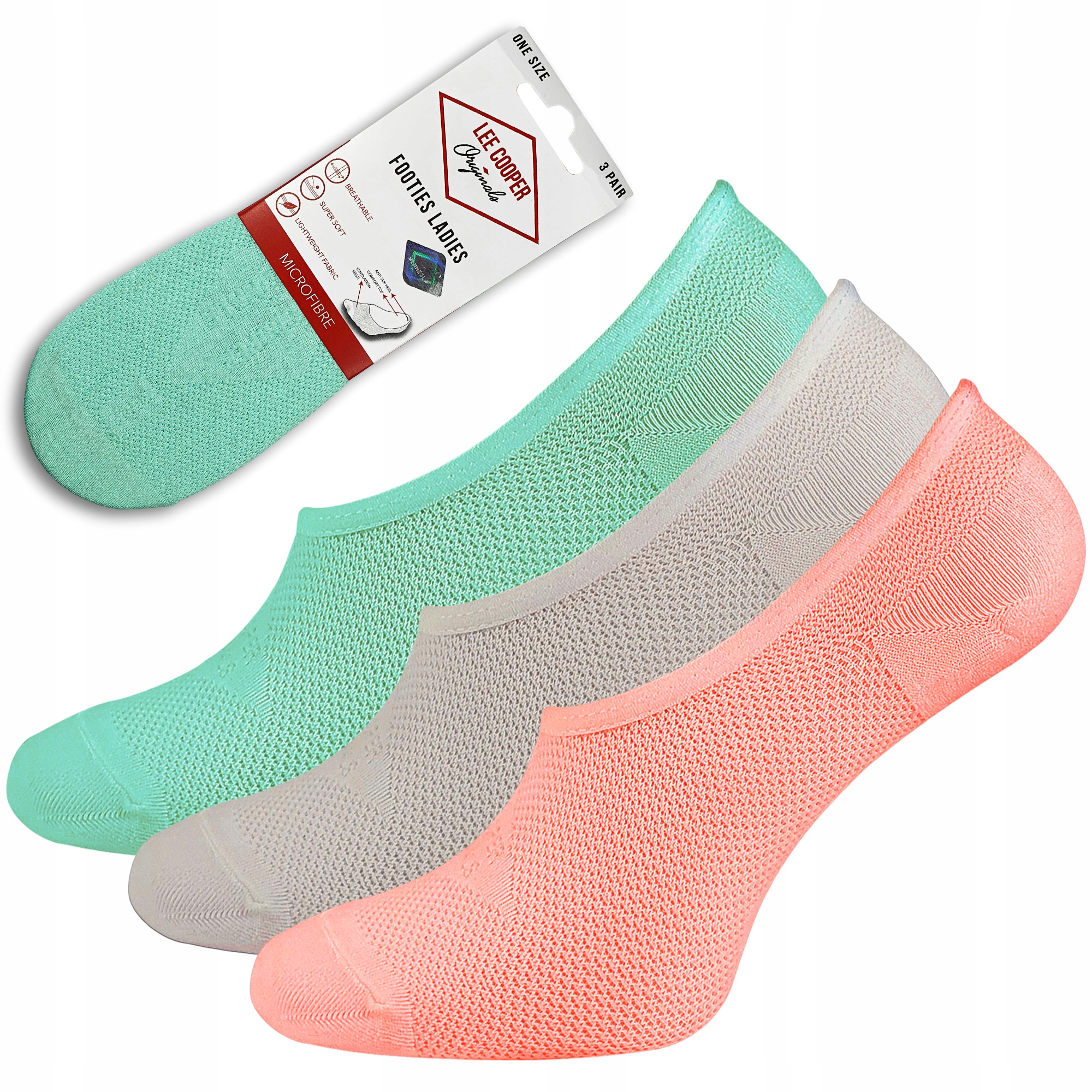 Kotníkové Ponožky Lee Cooper Nízké Ponožky Balerínky 3-PAK 36-42