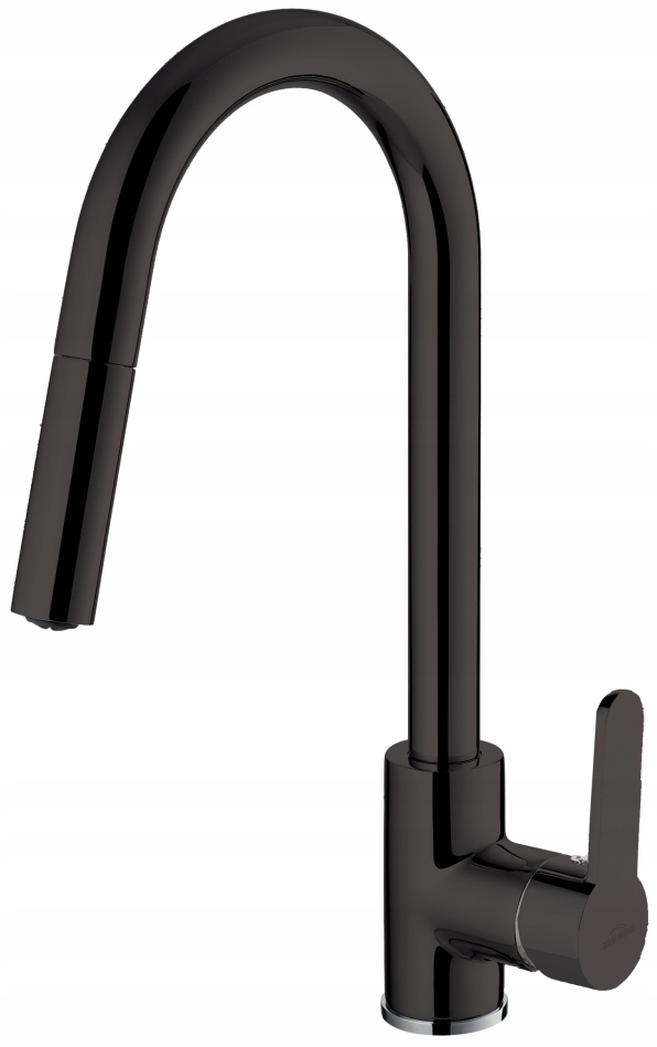Invena Kuchynská Batéria S Výsuvným Výtokom Elia, Čierna