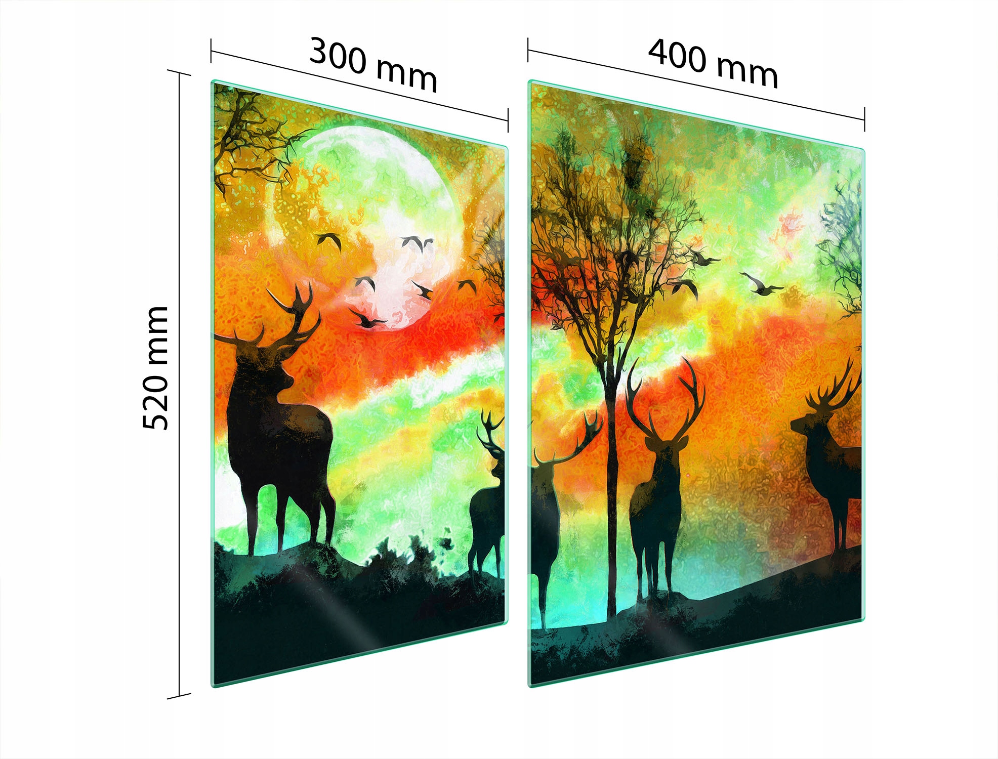 Skleněná Ochranná Deska Na Sporák 70x52 Jelen Tvrzené Sklo