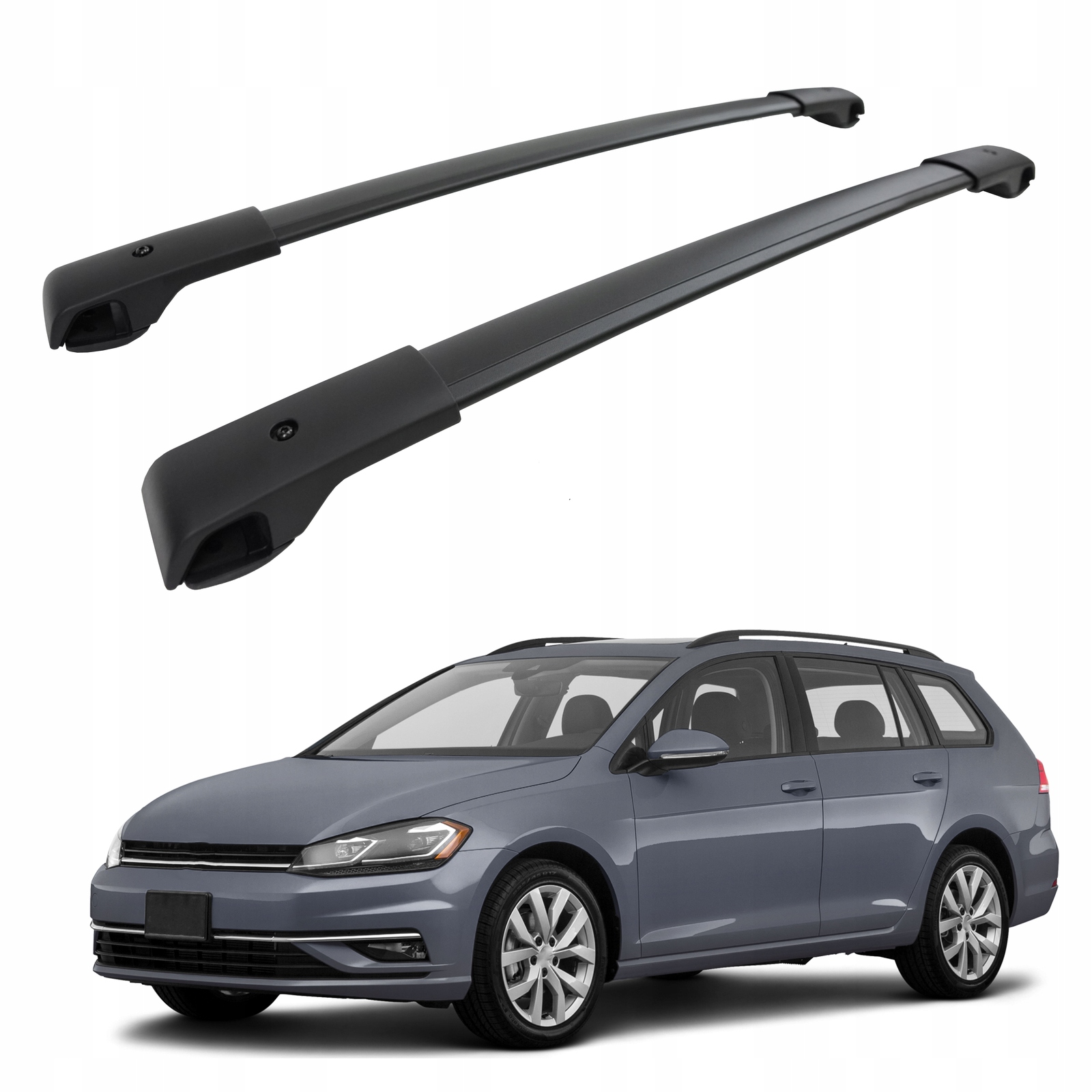 Strešné nosiče priečniky pre Vw Golf 2014-, Kombi, Oem štýl čierny 2 ks