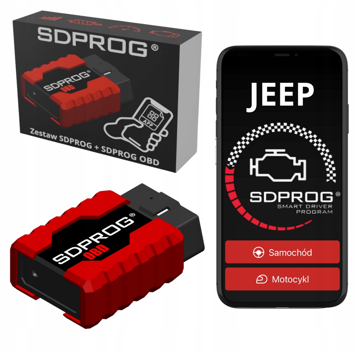 Jeep Skaner diagnostyczny OBD2 program interfejs Dpf Abs Silnik Sdprog