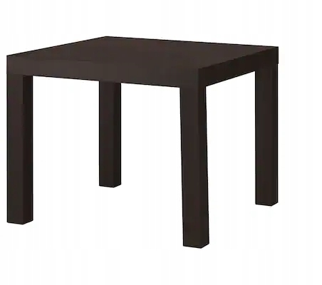 Stolik LACK 55x55 cm czarnybrąz + krzesełka MAMMUT niebieski Marka Ikea