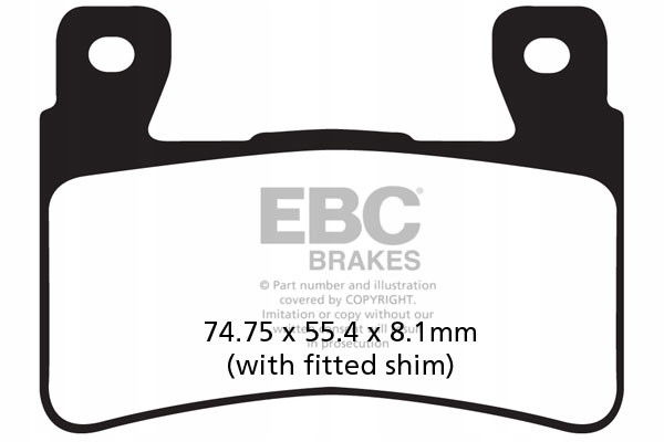 Brzdové doštičky Ebc EPFA265HH Extreme Pro (súprava na 1 kotúč)