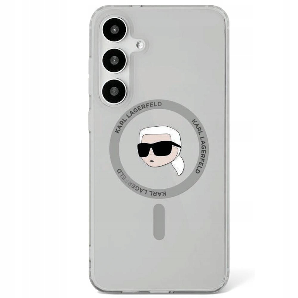 Pouzdro MagSafe s potiskem loga Karl Lagerfeld Button Karl Head pro Samsung G