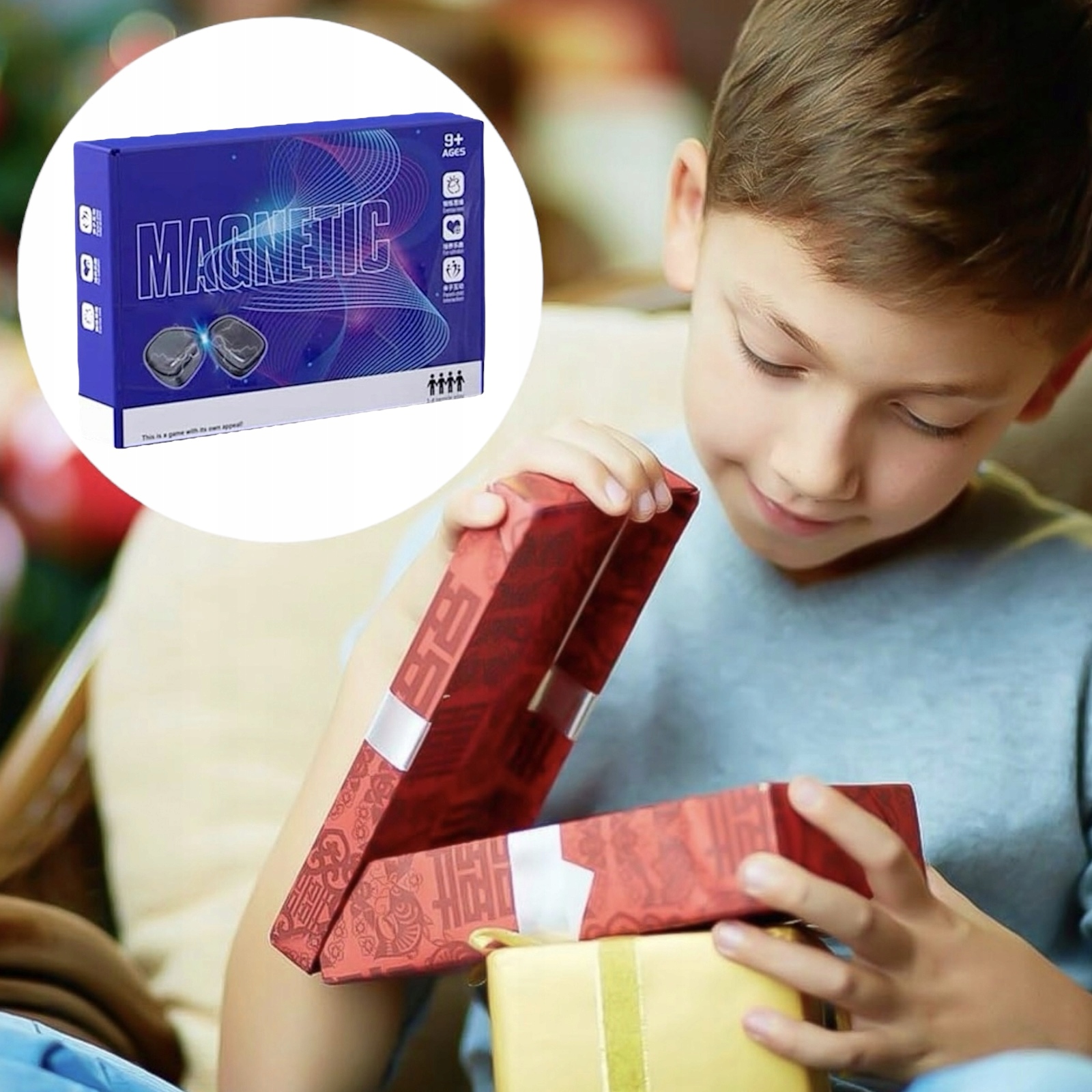 MAGNETYCZNA GRA RODZINNA STRATEGICZNA KAMIENIE MAGNETYCZNE ZESTAW 30 kulek Typ Podstawa