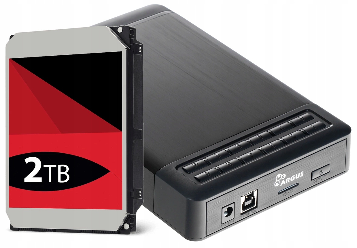 Šifrovaný prenosný disk 2TB Argus GD-35LK01 Usb 3.0 256-bit Aes Heslo