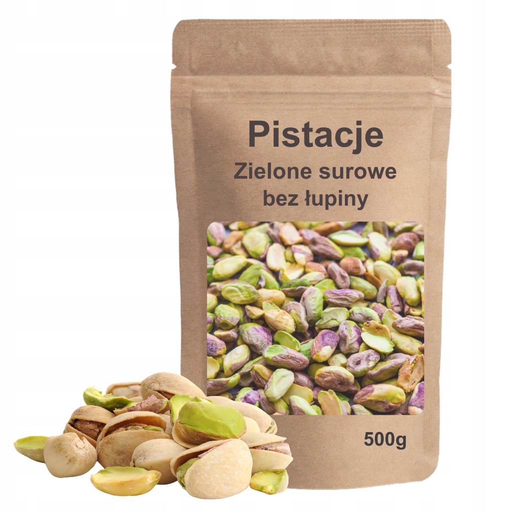 Levně Pistácie zelené syrové bez skořápky nesolené 500g bez Soli loupané Usa