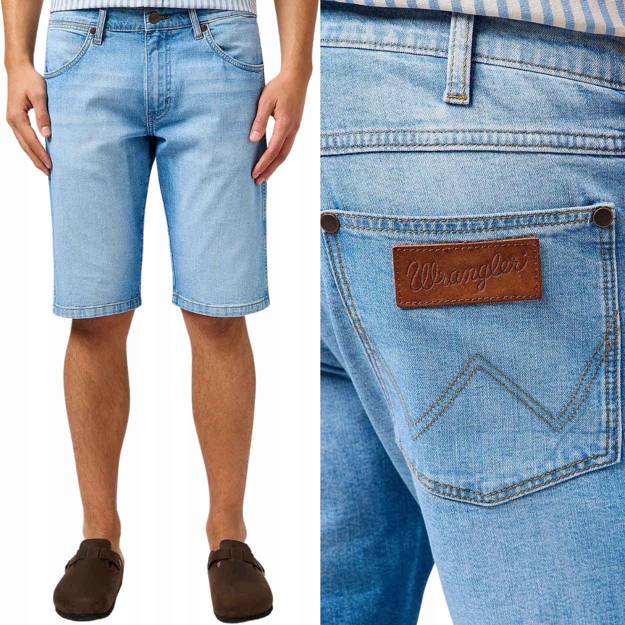 Wrangler Colton Shorts Slate Shade krátké kraťasy džínové šortky W31