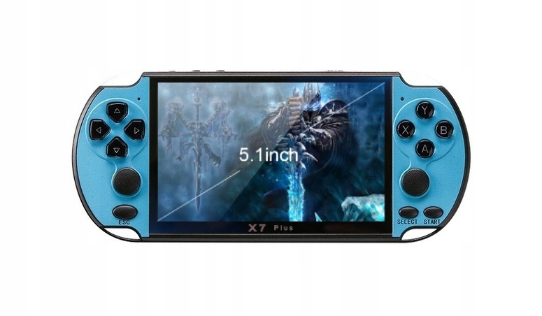 Konsola X7 Plus 8GB MP5 MP4 MP3 GryBajki Niebieska