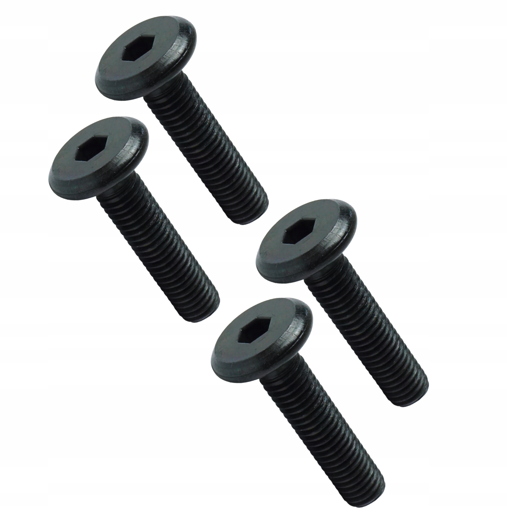 100 x šroub M8 x 35 mm plochá hlava na imbus, nábytkový šroub, metrický, černý