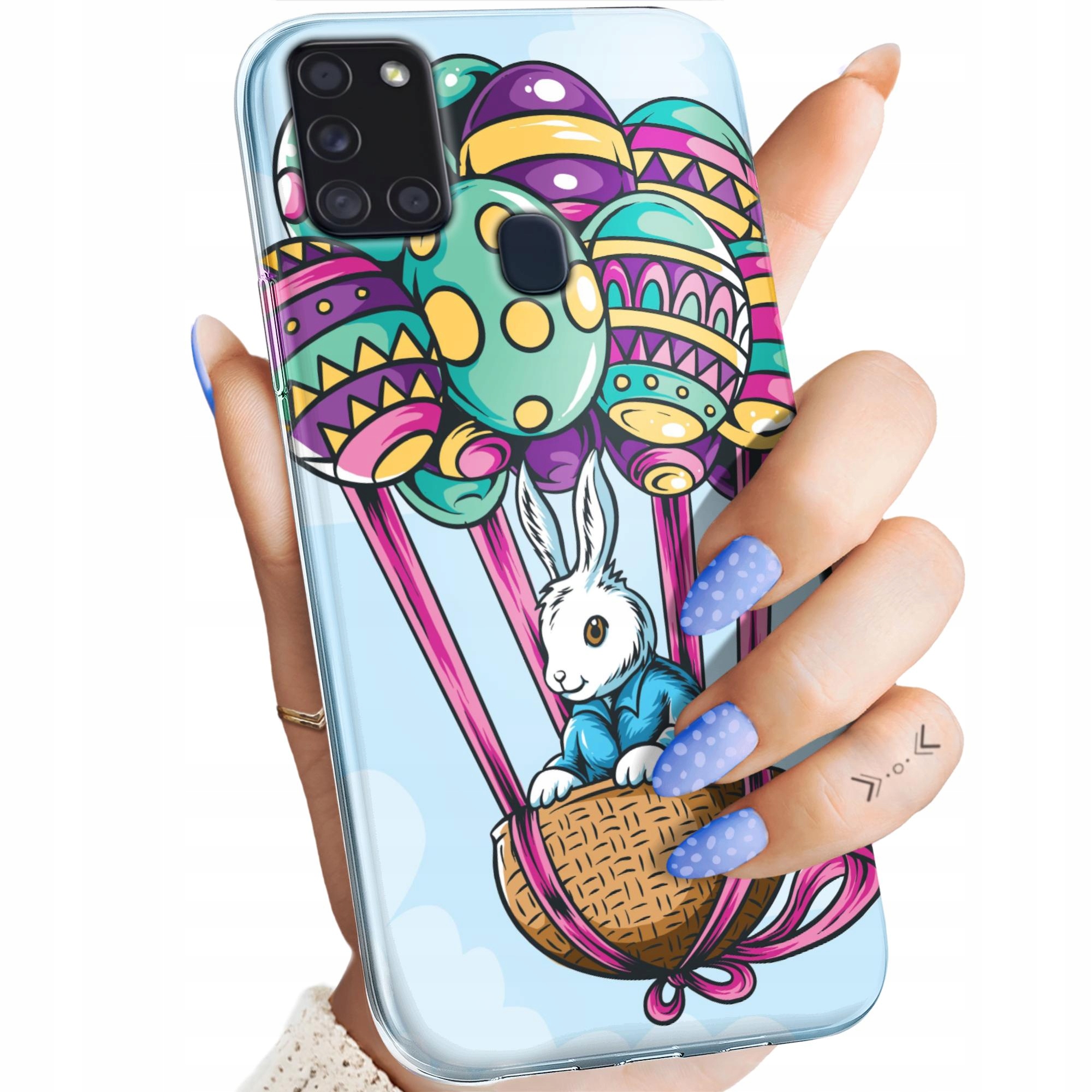 Etui Do Samsung Galaxy A21S Wielkanoc Jajko Królik Koszyk Obudowa