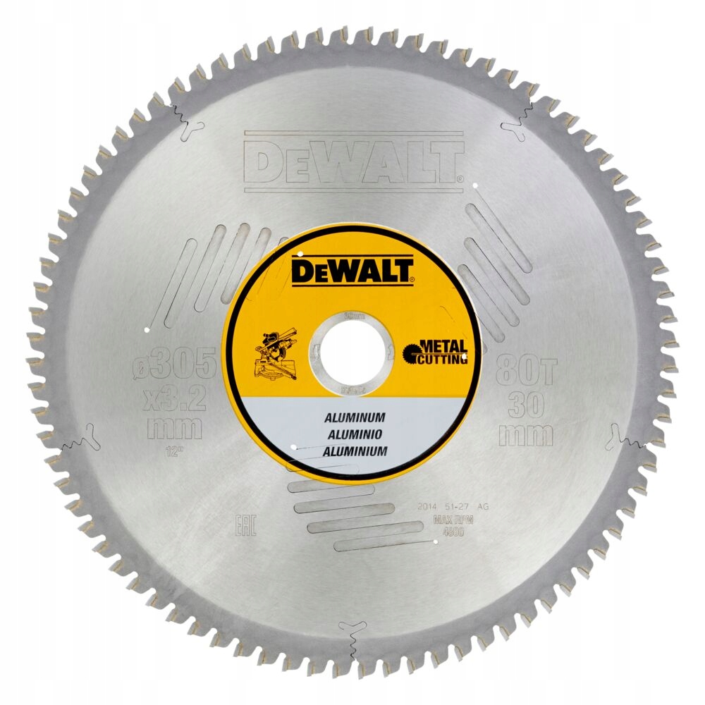 Tarcza 305x30mm 80z do cięcia aluminium DT1916-QZ DeWALT