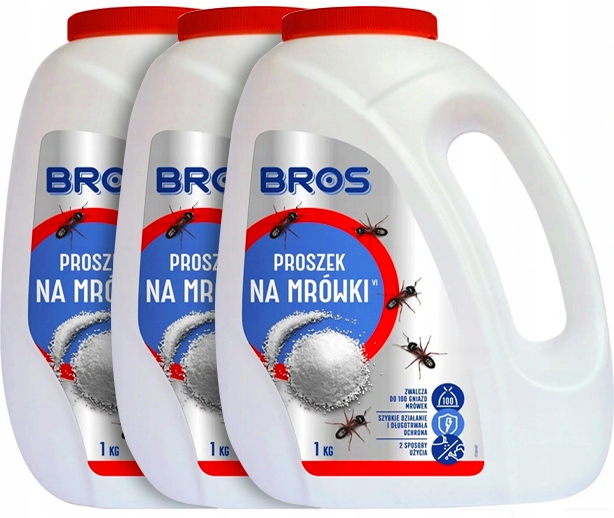 

3x Silny Proszek Środek Na Mrówki Gniazdo Bros 1KG