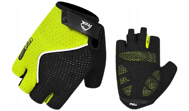 Dziecięce rękawiczki rowerowe Prox Kids Ultimate XXS/6 Gel Air Limonkowe