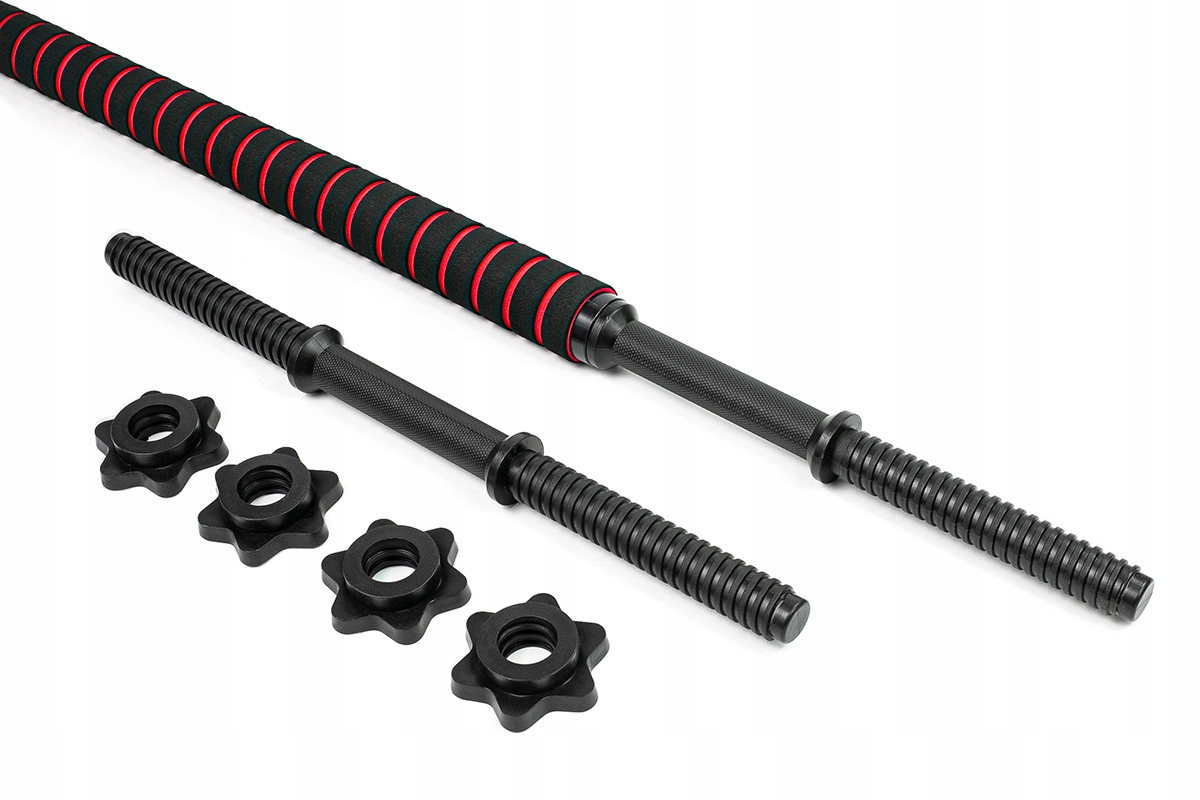 ZESTAW 20KG SZTANGA SKRĘCANA 2W1 DO TRENINGU OBCIĄŻENIA GRYF HANTLE 2X10 Waga 2x 10 kg