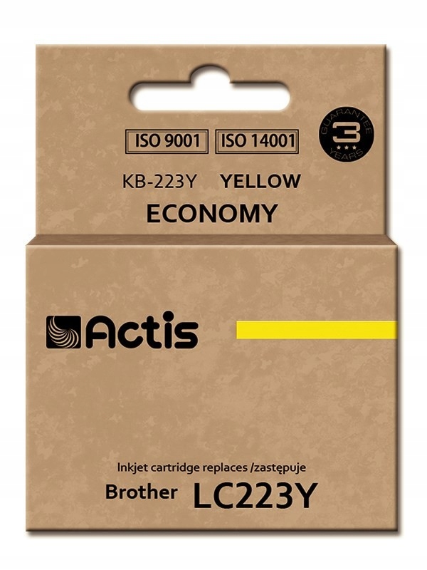 Actis KB-223Y Tusz (zamiennik Brother LC223Y Standard 10 ml żółty)