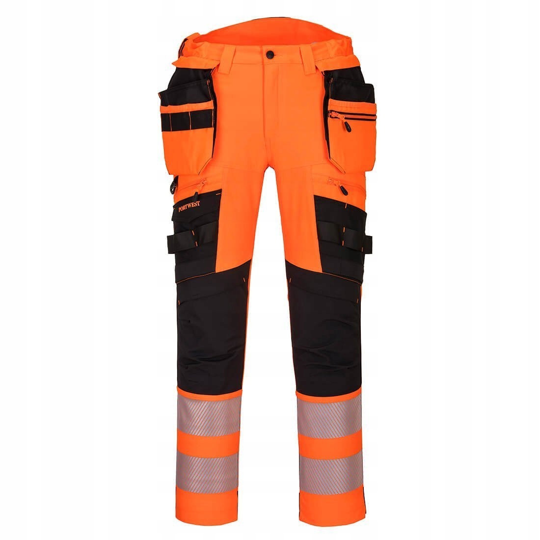 Kalhoty DX4 s odnímatelnými pouzdry En 20471 Kl.2 vel. 30 Oranžová/Černá