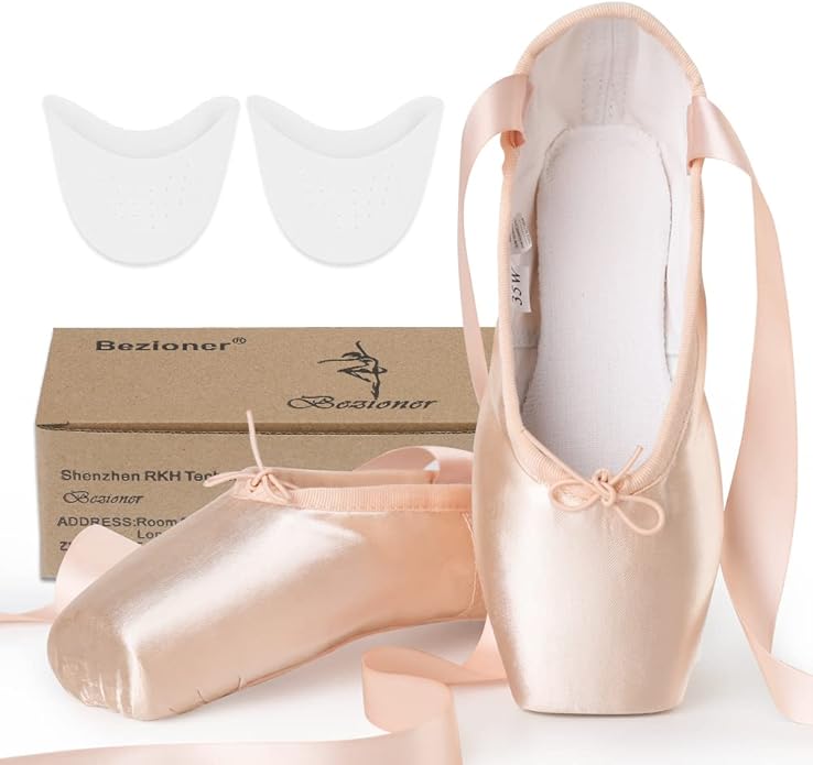 W349 Bezioner Pointy Baletki Usztywniane Dziewczęce Różowe R.33