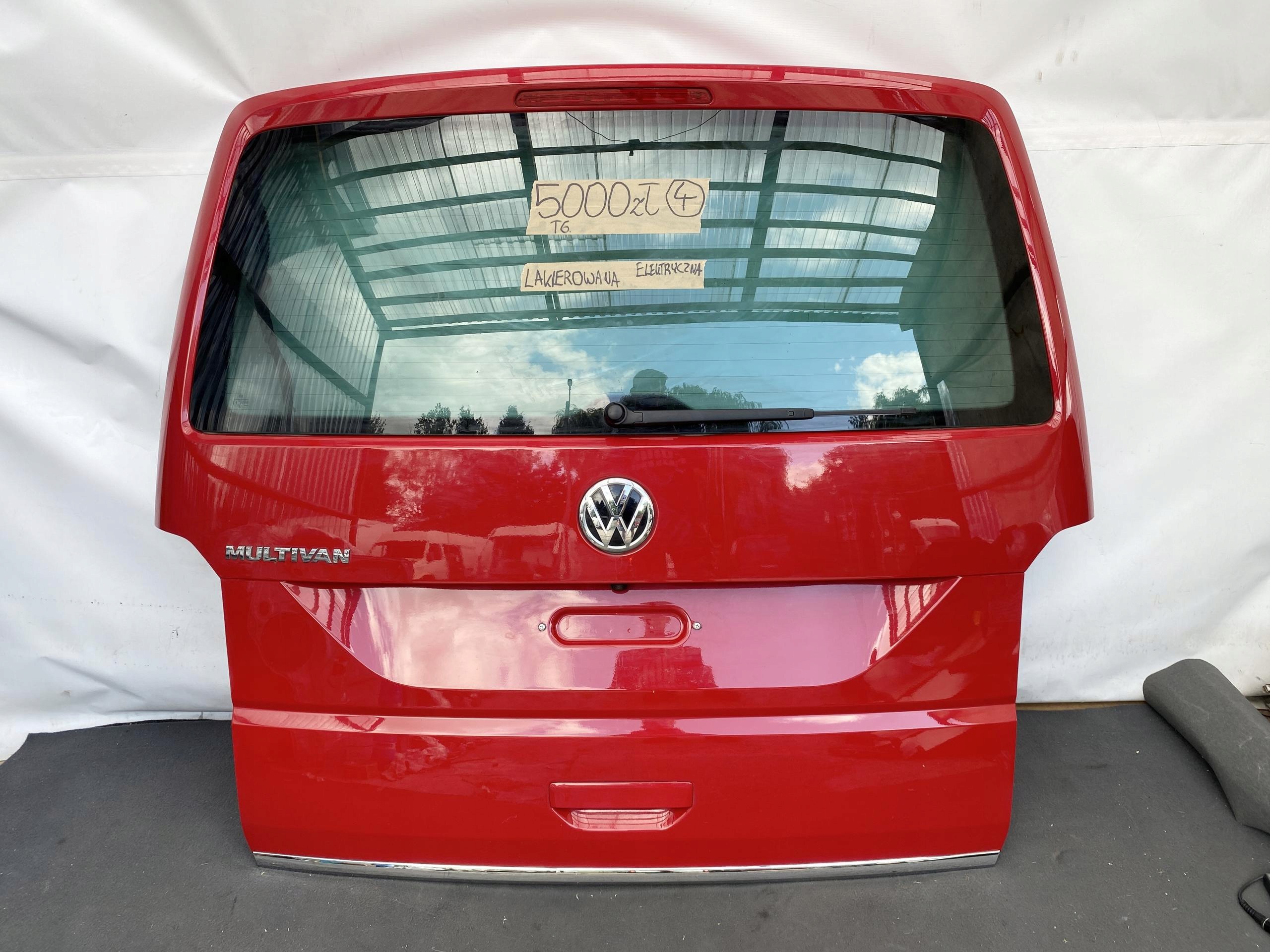 VW TRANSPORTER T6 15- boot doors electrical opening red Z window