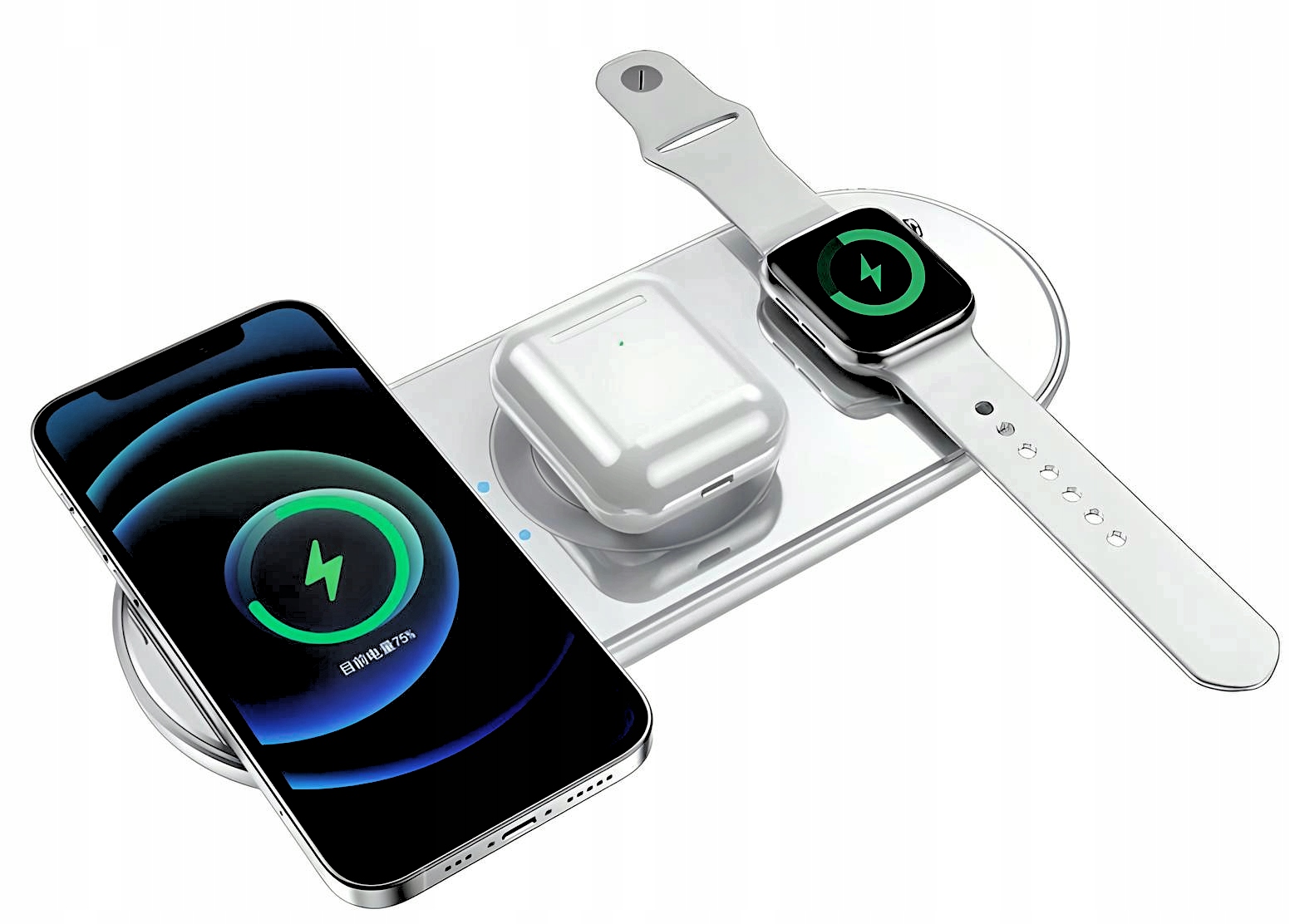 STACJA DOKUJĄCA ŁADOWARKA BEZPRZEWODOWA INDUKCYJNA 25W 3w1 iPhone Airpods