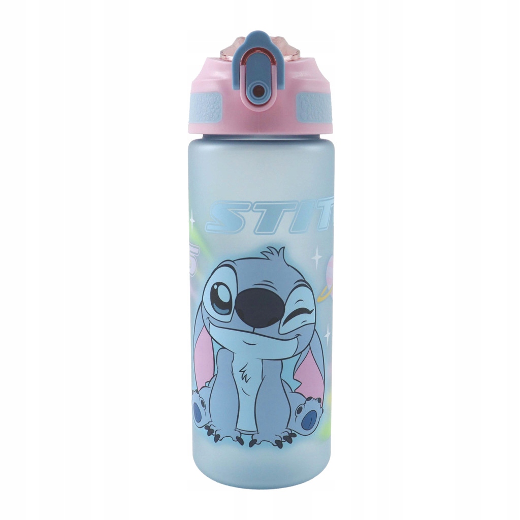 Kubek z tworzywa sztucznego z motywem Disneya Lilo i Stitch, Kosmiczny Pies 626, z matową słomką