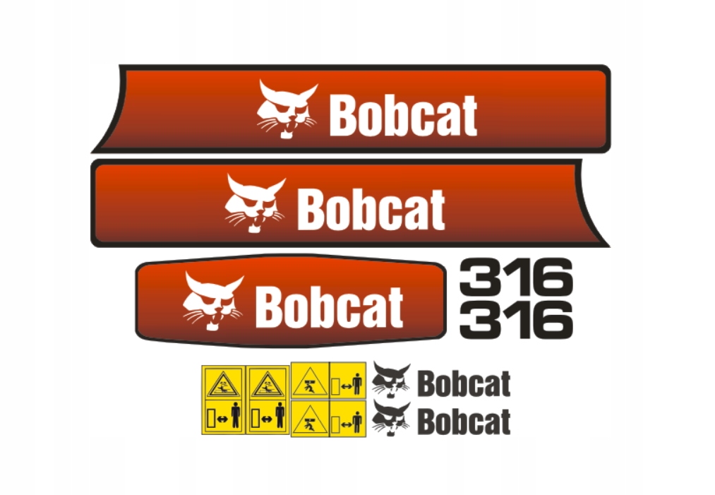 Samolepky s nálepkami Bobcat 316