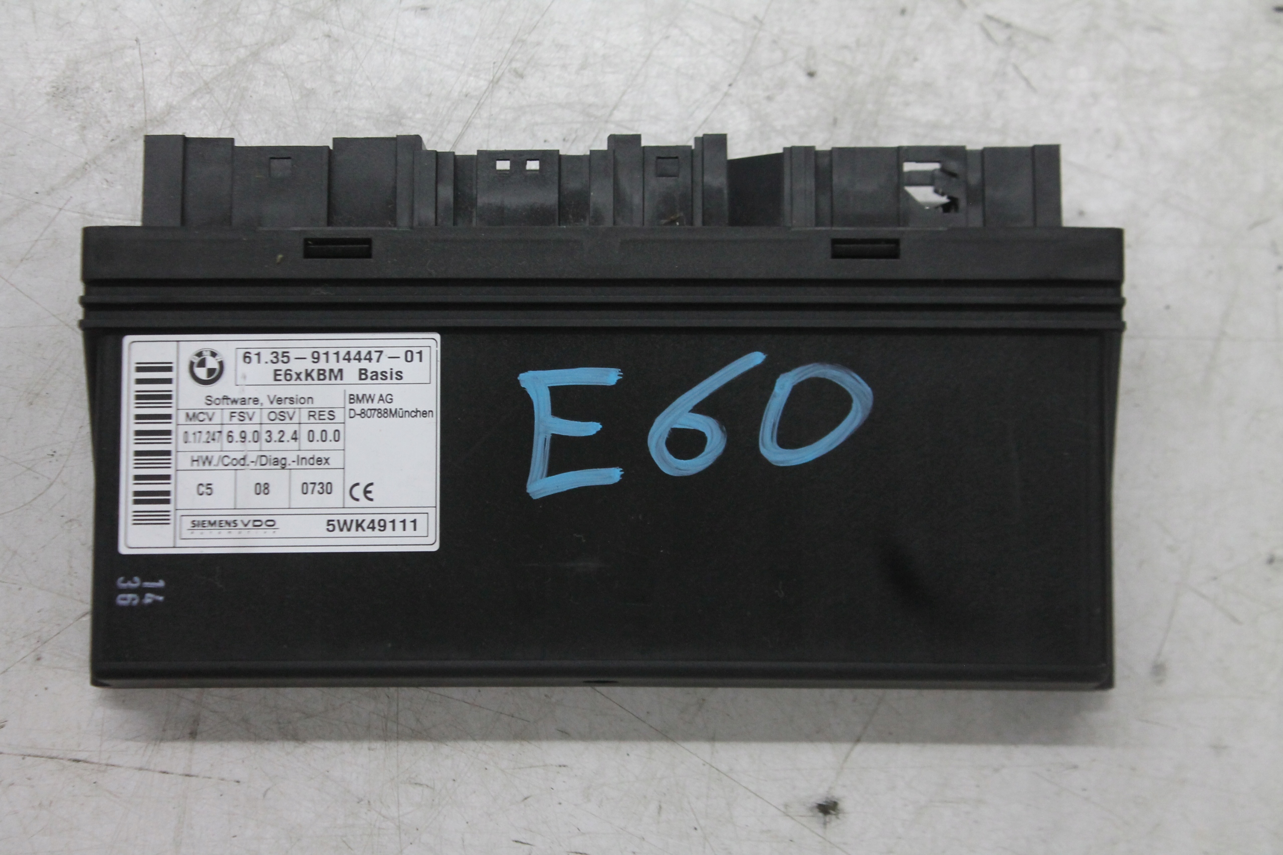 Unité commande confort 9114447 BMW E60 E61 03-10