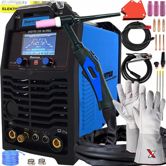 Invertorová Svářečka Sherman Digitig 201 M-pro Ac/dc Tig Hf Puls 4T 200A