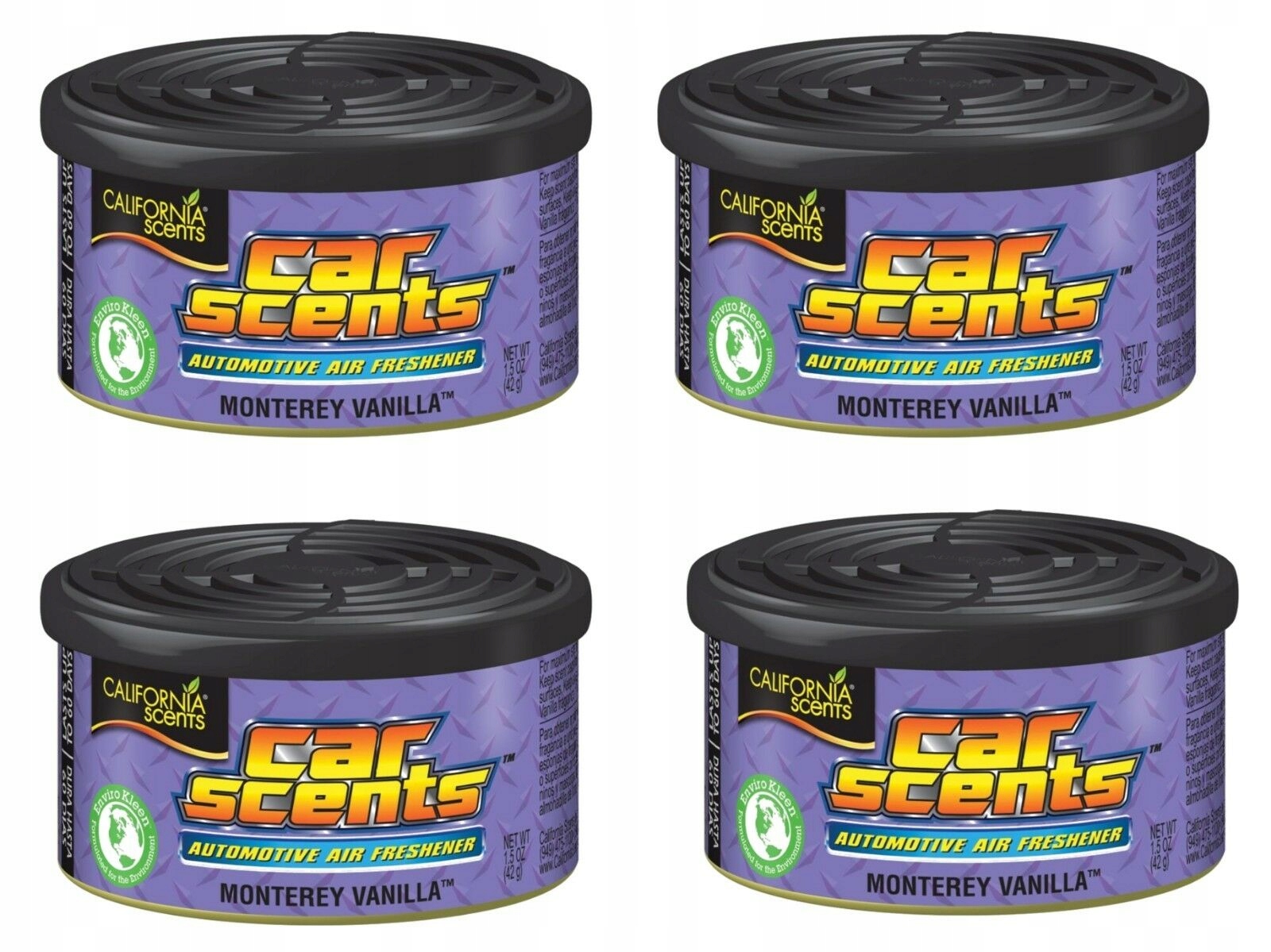 

4x Zestaw California Scents Car zapach Vanilla