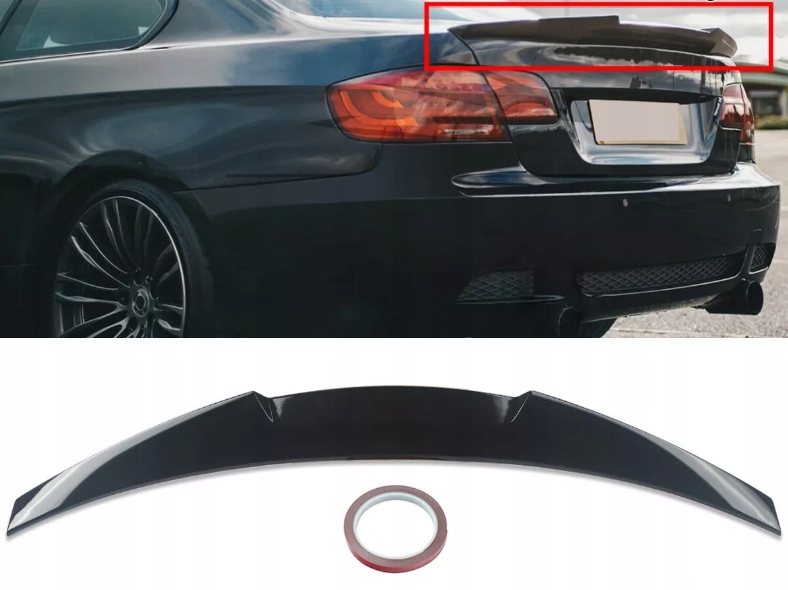 Bmw E92 M4 Vzhled Černý Lesk Spoiler Víka Zavazadlového Prostoru Spoiler