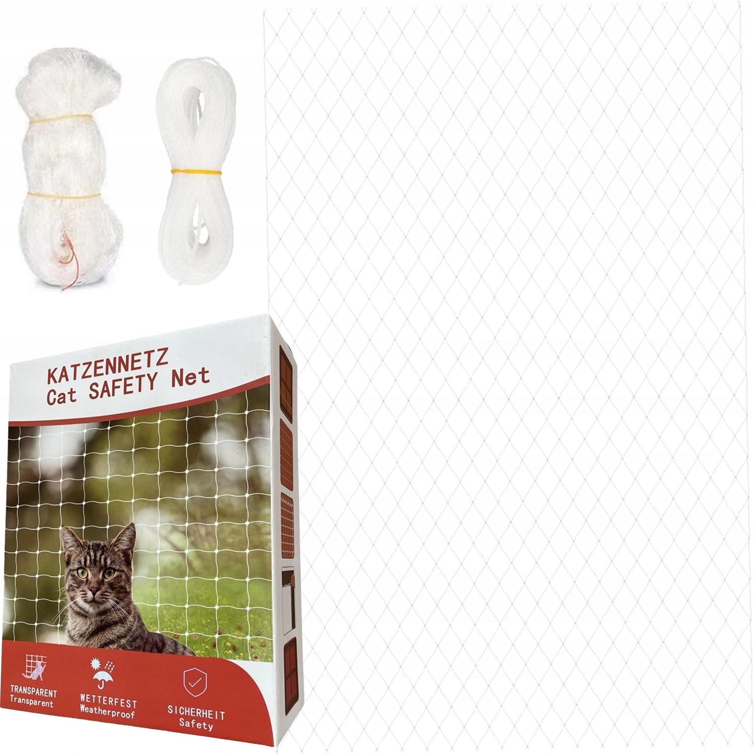 Levně Síťka Na Balkon S Drátkem Premium Pro Kočky Sada 8x3 m