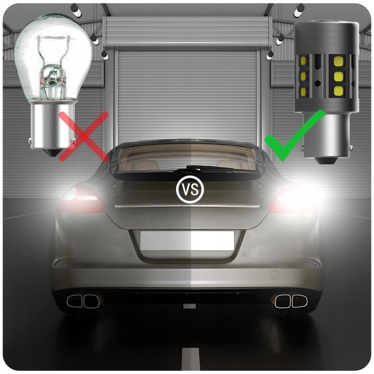 ŻARÓWKA LED P21W BA15S S4 2800LM ULTRA MOCNE CANBUS CHŁODZENIE AKTYWNE Podstawa BA15s