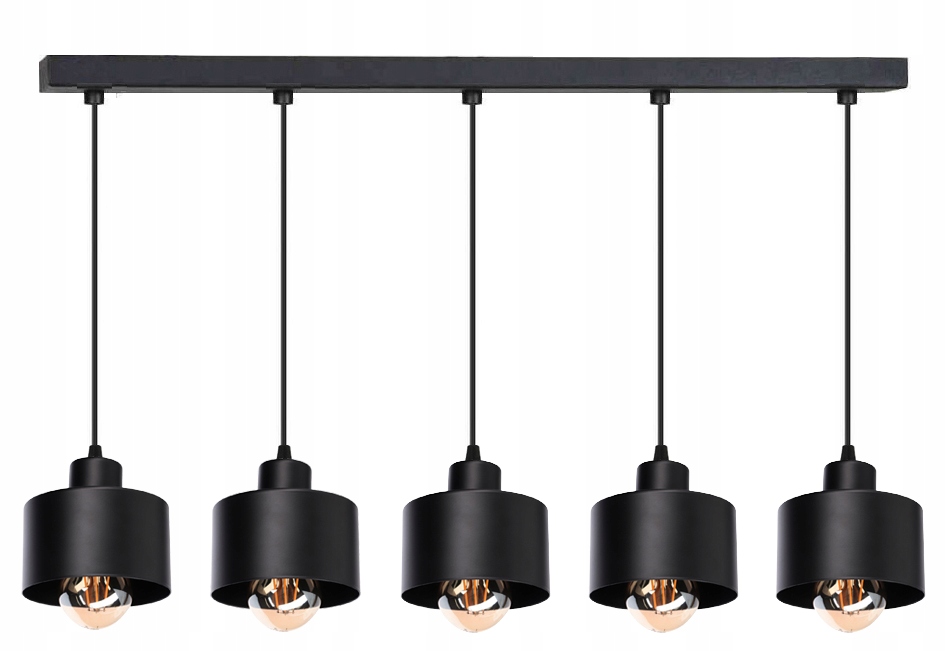 Závěsná Lampa 5 x E27 Stropní Loftový Led Lustr