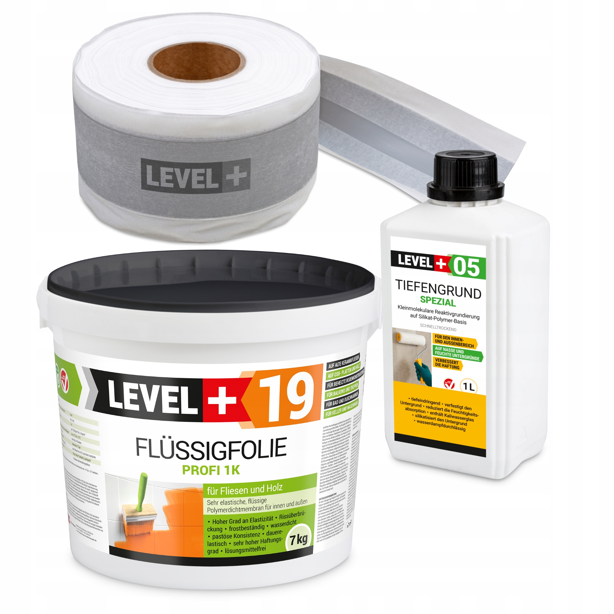 Fólie 7 kg Hydroizolační páska 5 m 1 l