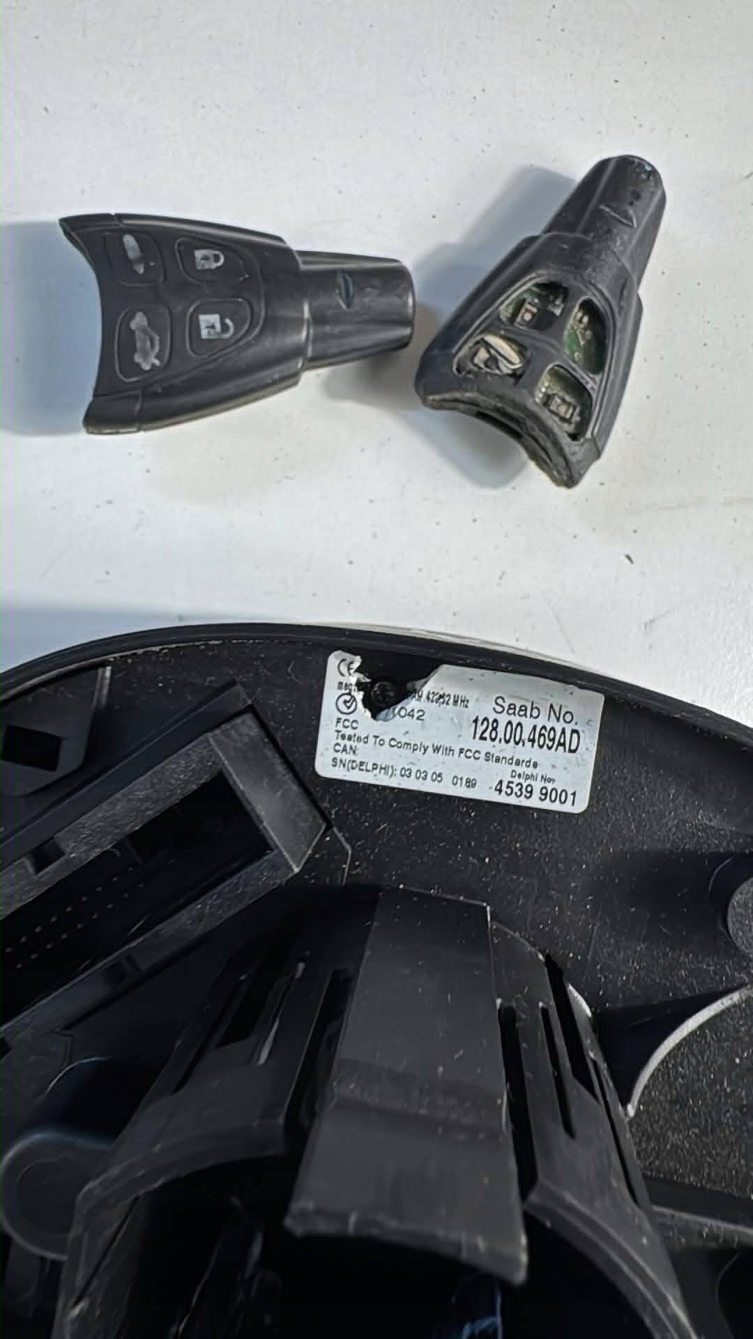 Commodo essuie glace CIM saab 9-3 II + 2x Clé 12800469 esp 2003