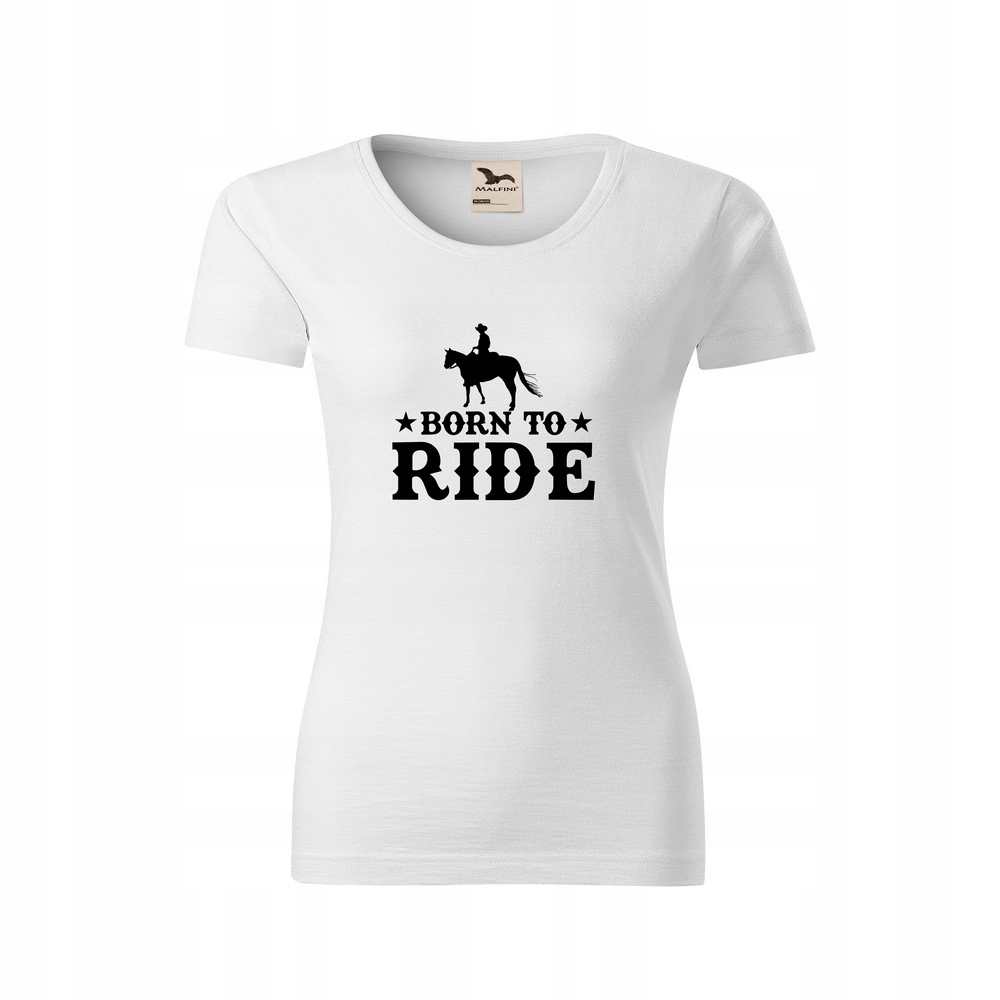 

Koszulka Bawełniana Koń born to ride Damska S